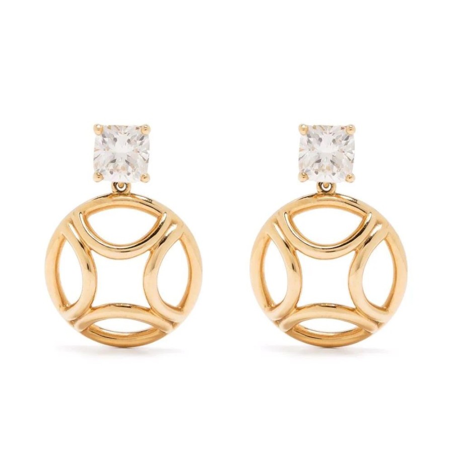 Boucles D'Oreilles Loyal.e Paris | Boucles D'Oreilles Pendantes Perpetuel.Le X2 Coussin 18K - Loyal.E Paris