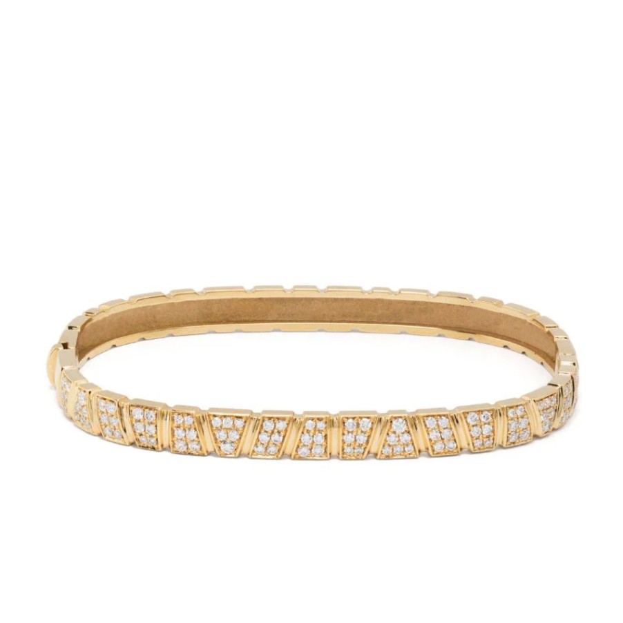 Bracelets Loyal.e Paris | Bracelet Jonc Ride & Love Pave 18K - Loyal.E Paris