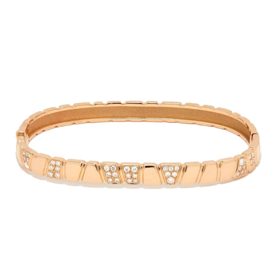 Bracelets Loyal.e Paris | Bracelet Jonc Ride & Love Semi-Pave 18K - Loyal.E Paris