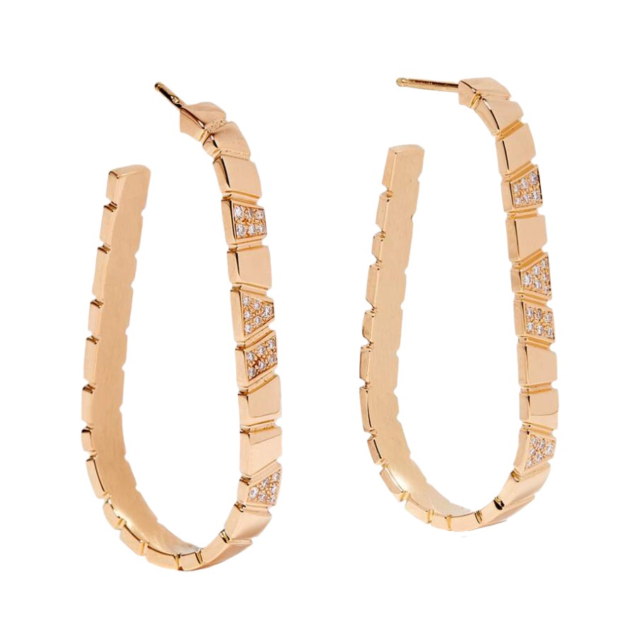 Boucles D'Oreilles Loyal.e Paris | Boucles D'Oreilles Ride & Love Semi-Pavees Large 18K - Loyal.E Paris