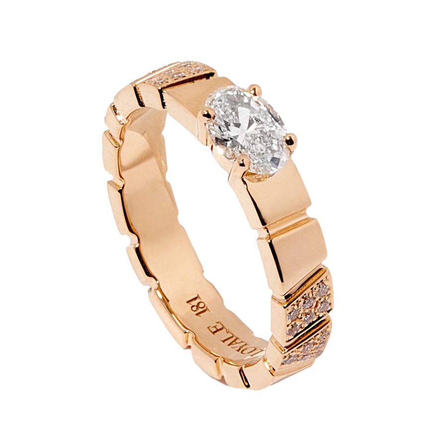 Bagues Loyal.e Paris | Bague Ride & Love Semi E 0.5Ct Oval 18K - Loyal.E Paris