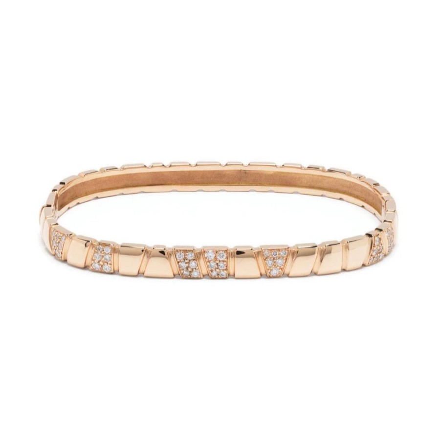 Bracelets Loyal.e Paris | Bracelet Jonc Ride & Love Semi-Pave 18K - Loyal.E Paris